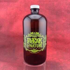 WICKED WEED BREWING FREAK of NATURE DOUBLE IPA 32-ounce GLASS GROWLER, EMPTY